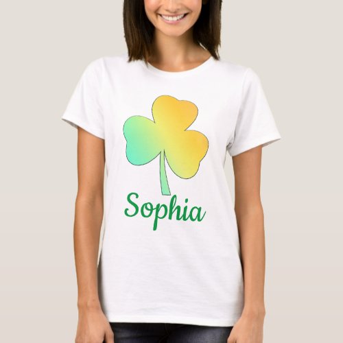 Irish St Patricks Day Custom Designed Shamrock T_Shirt