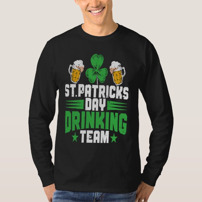 Irish St Patrick's Day Drinking Team Shamrock C T-Shirt (Front)