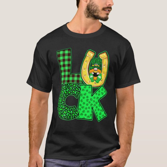 Irish St. Patrick's Day Gnomes Leprechauns Luck Sh T-Shirt (Front)