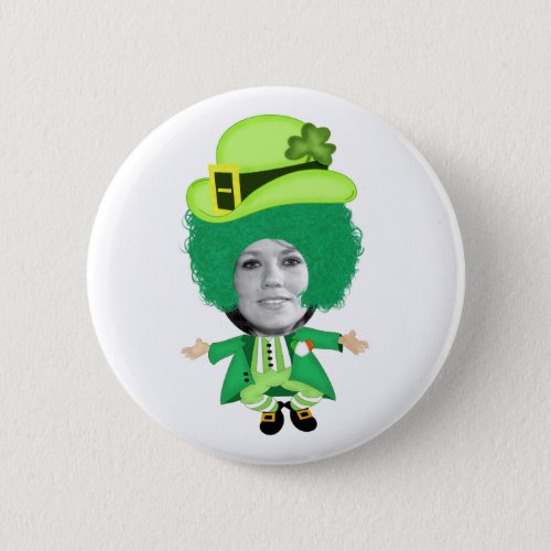 Irish St Patricks Day Jig Photo Framed Head Button