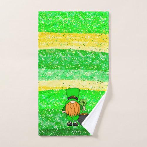 Irish St Patricks Day Leprechaun Gnome Seasonal Hand Towel