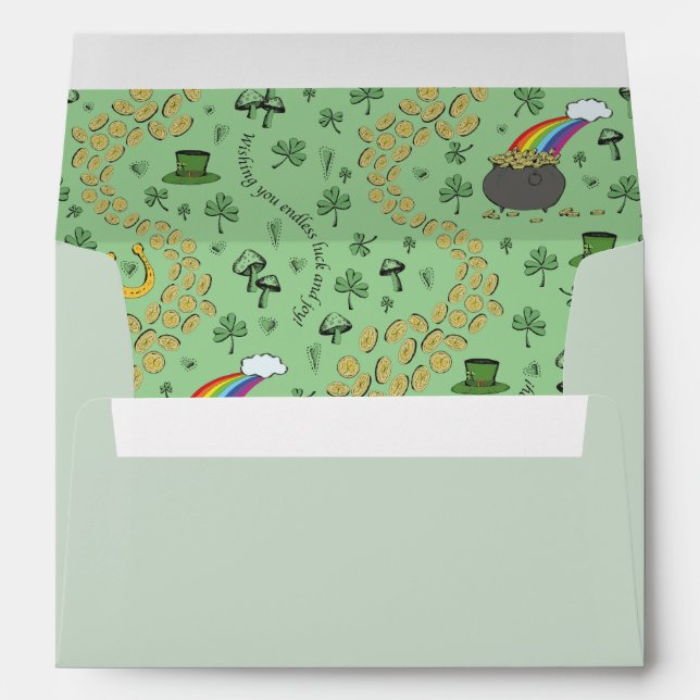 Irish St Patrick's Day Luck & Joy Envelope (Back (Bottom))