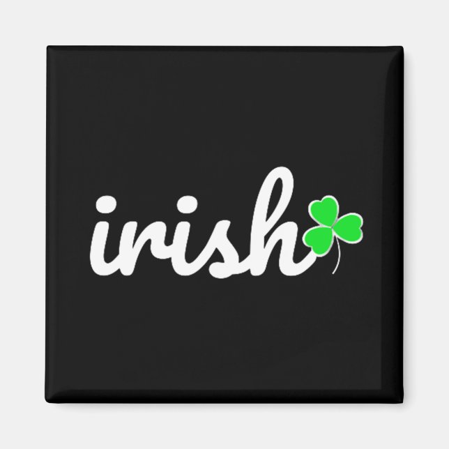 Irish St.. Patrick's Day Lucky Shamrock Magnet (Front)