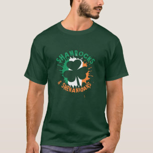 Irish St Patricks Day Shamrocks and Shenanigans T-Shirt