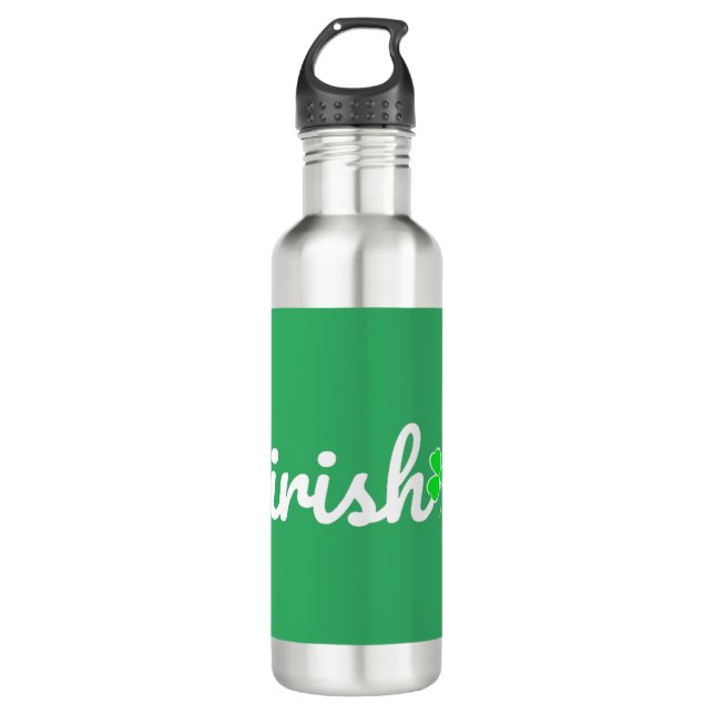 Irish St. Patrick's Day Stainless Steel Water Bottle (Front)