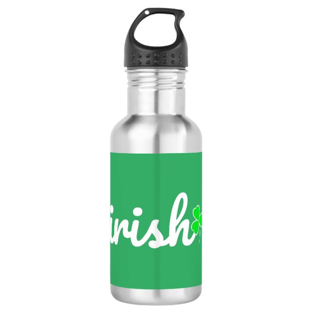 Irish St. Patrick's Day Stainless Steel Water Bottle (Front)