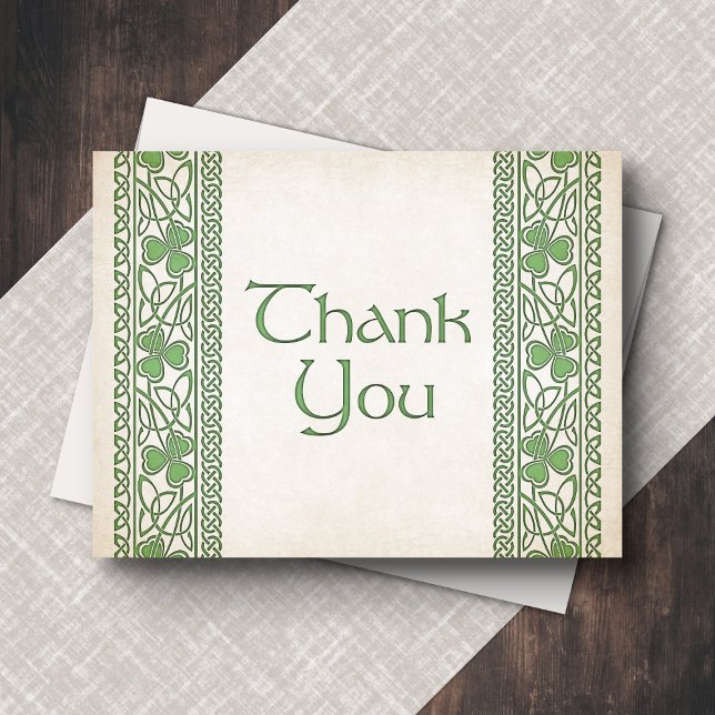 Irish St. Patrick's Wedding Thank You Card (Creator Uploaded)