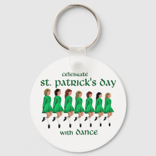 Irish Step Dance Celebrates St. Patrick's Day Keychain
