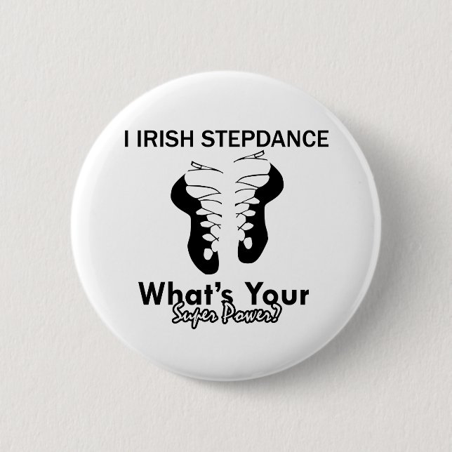 Irish Step dance designs Pinback Button (Front)