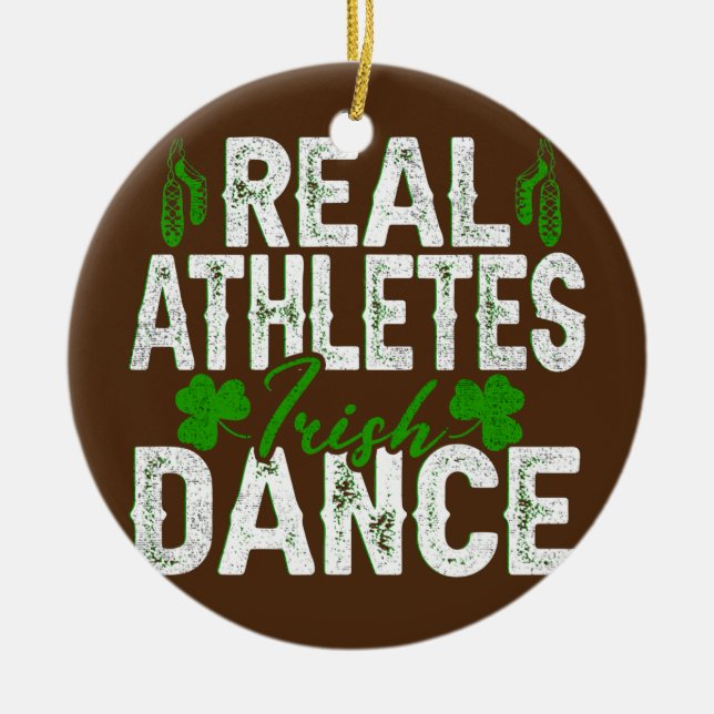 Irish Step Dance Girl Ireland Dancing Irish Dance Ceramic Ornament (Front)