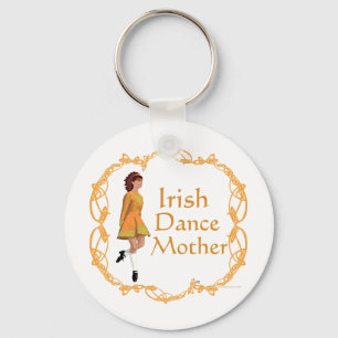 Irish Step Dance Mother - Gold Keychain