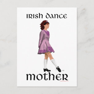Irish Step Dance Mother - Mauve Postcard