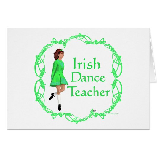 Irish Step Dance Teacher - Green Cards (Front Horizontal)