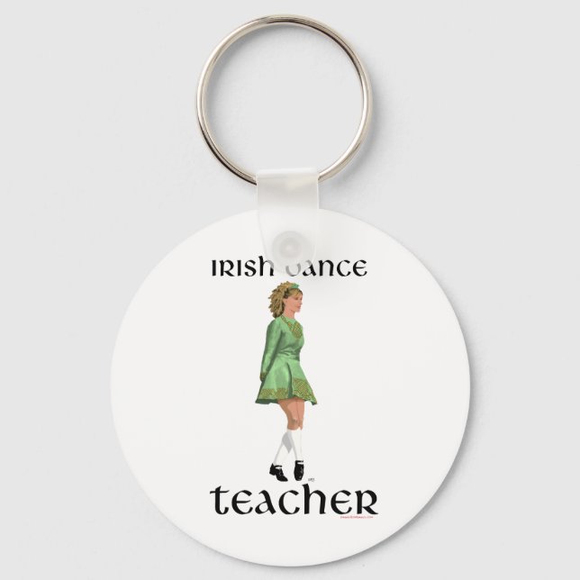 Irish Step Dance Teacher - Green Keychain (Front)