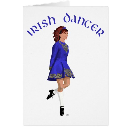 Irish Step Dancer - Blue Cards (Front)