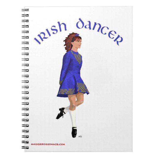 Irish Step Dancer - Blue Notebook (Front)