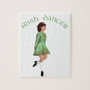 Irish Step Dancer - Green Jigsaw Puzzle