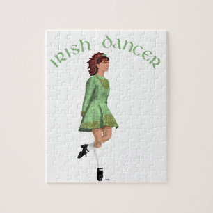 Irish Step Dancer - Green Jigsaw Puzzle