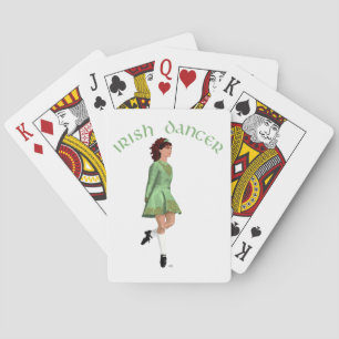 Irish Step Dancer - Green Poker Cards
