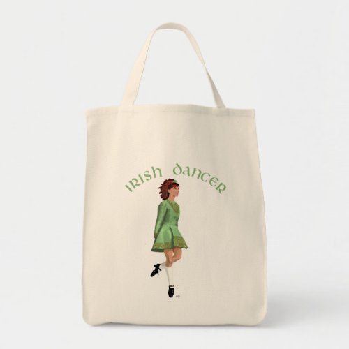 Irish Step Dancer _ Green Tote Bag