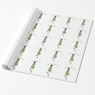 Irish Step Dancer - Green Wrapping Paper