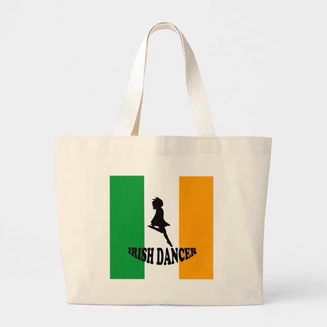 Irish Step Dancer Large Tote Bag (Front)