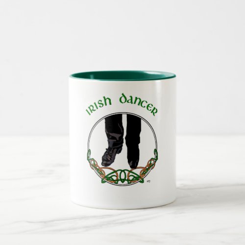 Irish Step Dancer _ Male Two_Tone Coffee Mug