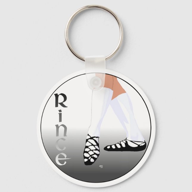 Irish Step Dancer - Soft Shoe - Rince Keychain (Front)