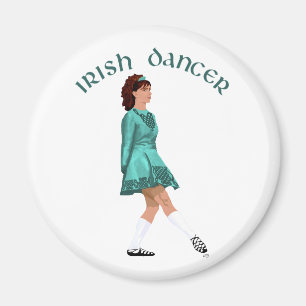 Irish Step Dancer - Teal Magnet