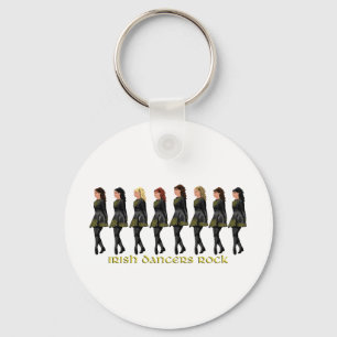 Irish Step Dancers Rock Keychain