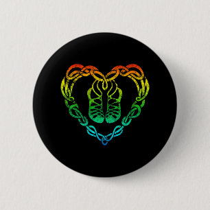 Irish Step Dancing Celtic Knot Heart T Shirt Gift Button