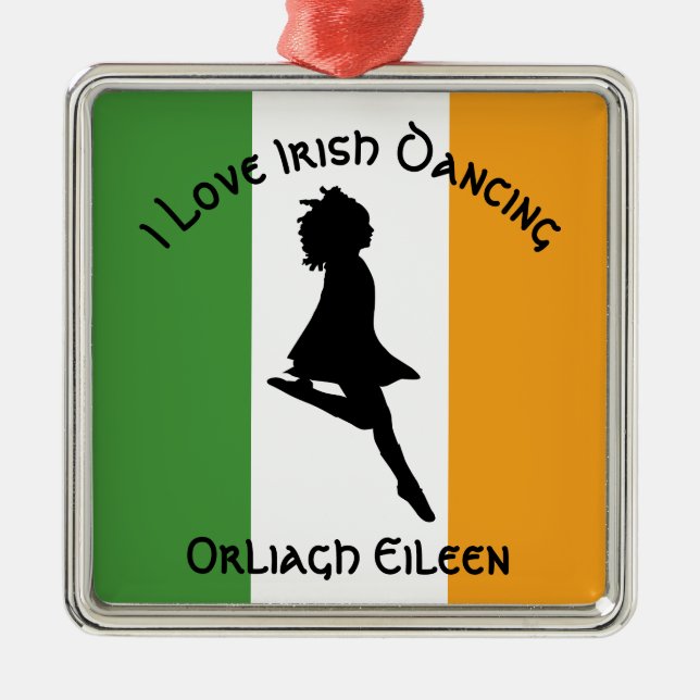 Irish Step Dancing Customize with Name Ornament (Front)