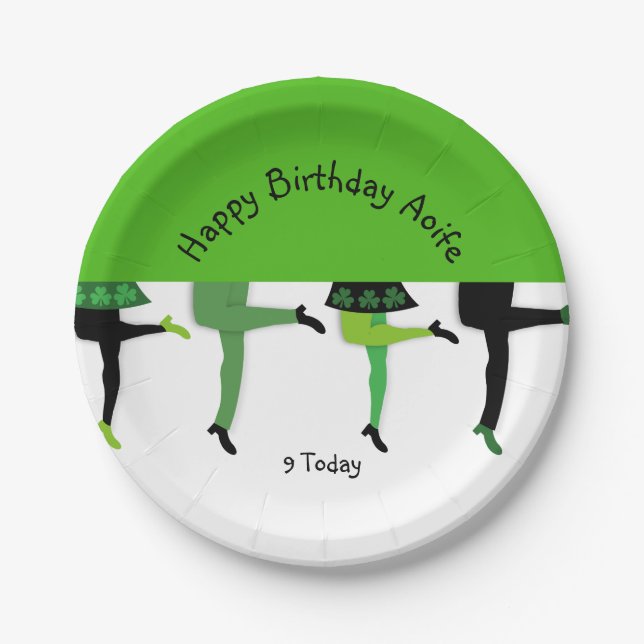 Irish Stepdancers' Legs Paper Plates (Front)
