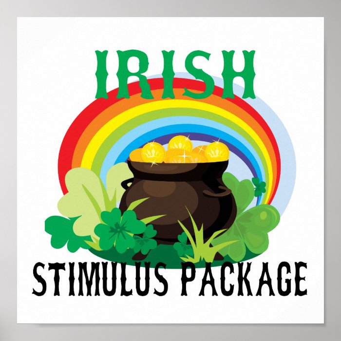 Irish Stimulus Pot of Gold Posters