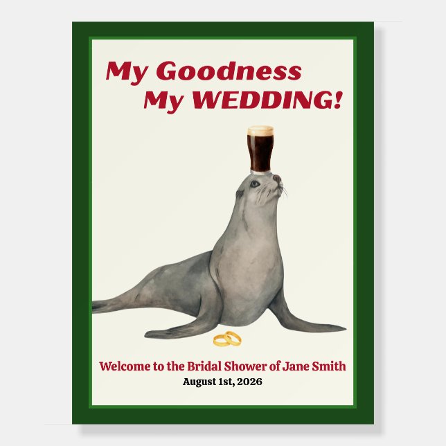 Irish Stout Bridal Shower Welcome Sign (Front)