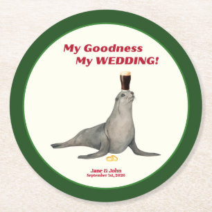 Irish Stout Wedding Favor Paper Coaster