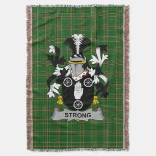Irish Strong Coat of Arms Family Crest Ireland Throw Blanket