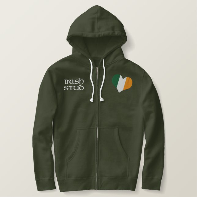 Irish Stud Embroidered Hoodie (Design Front)