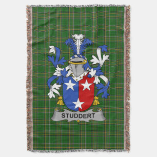 Irish Studdert Coat of Arms Family Crest Ireland Throw Blanket