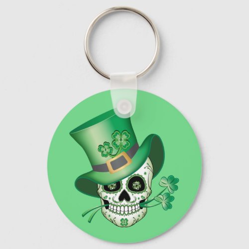Irish Sugar Skull Keychain