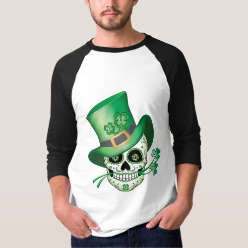 Irish Sugar Skull T_Shirt