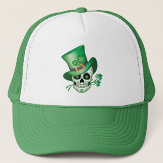 Irish Sugar Skull Trucker Hat