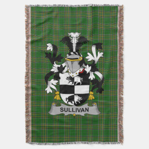 Irish Sullivan or O_Sullivan (Beare) Coat of Arms Throw Blanket