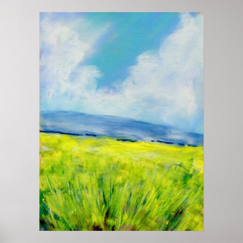 Irish Summer Landscape Painting Poster