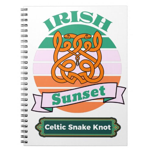 Irish Sunset Celtic Snake Knot Notebook