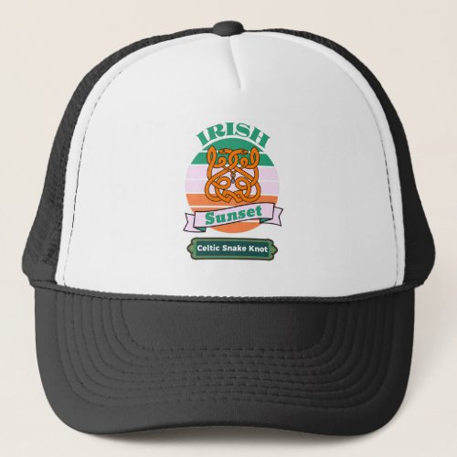 Irish Sunset Celtic Snake Knot Trucker Hat