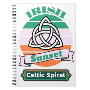 Irish Sunset Celtic Spiral Notebook