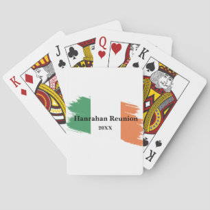 Irish Surname Name Custom Flag Colors Reunion Poker Cards