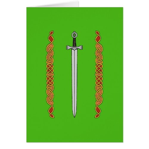 Irish Sword and Knotwork Greeting Card