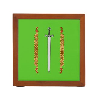 Irish Sword and Knotwork Pencil Holder